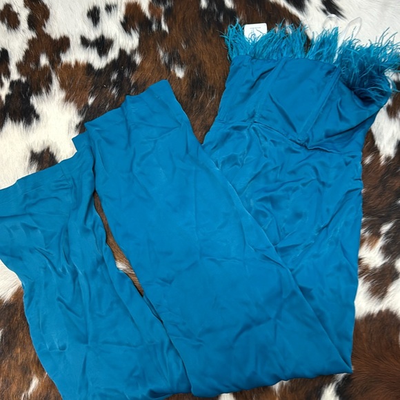 Revolve Lovers and friends Trish Jumpsuit in Deep Cyan - Picture 4 of 4